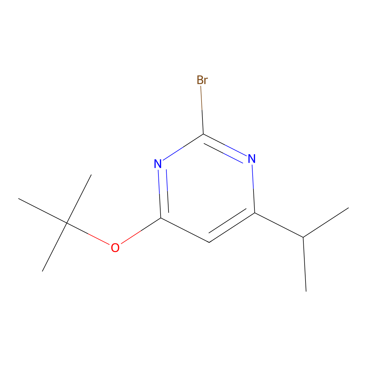 2-Bromo-4-(tert-butoxy)-6-(iso-propyl)pyrimidine molecular structure, CAS 1412955-54-4