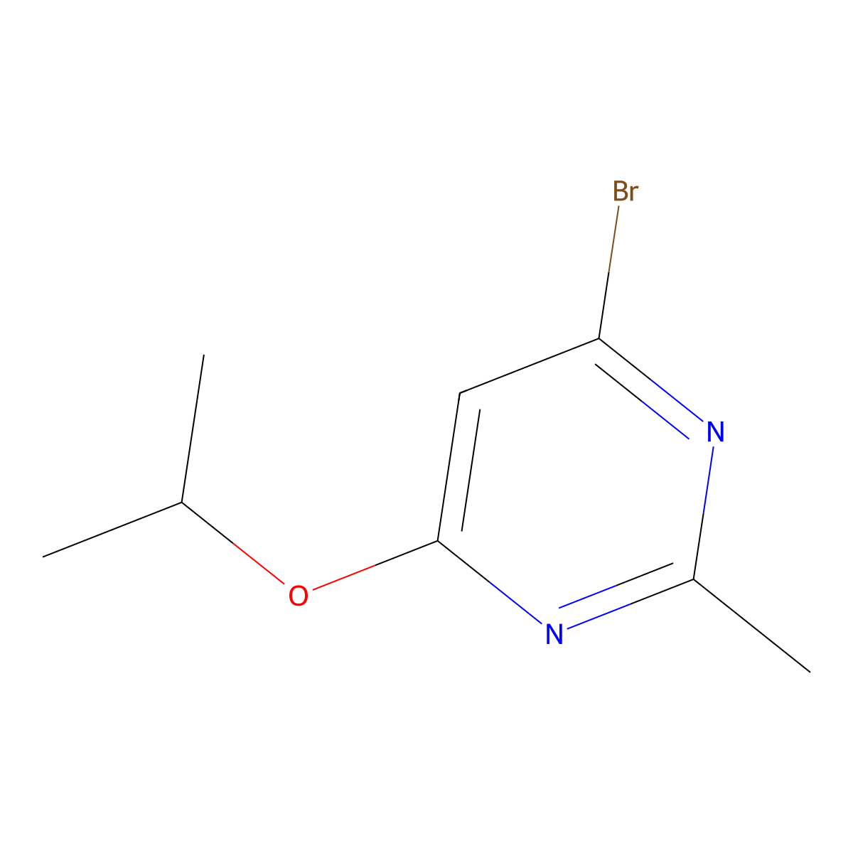 4-Bromo-2-methyl-6-(iso-propoxy)pyrimidine molecular structure, CAS 1412955-55-5
