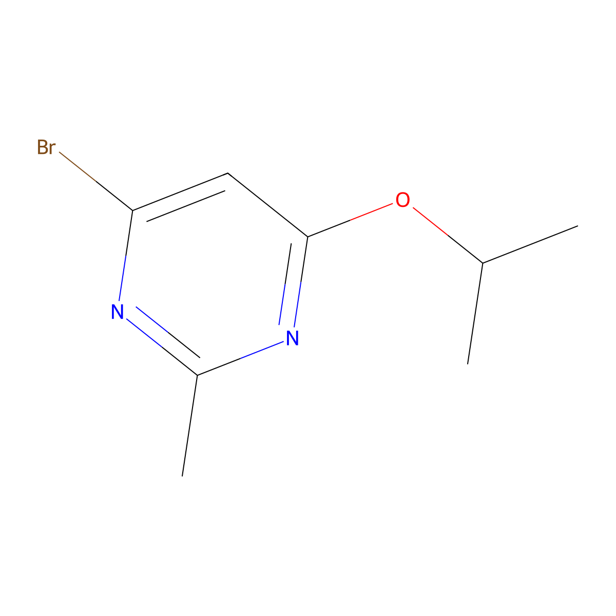 4-Bromo-2-methyl-6-(iso-propoxy)pyrimidine molecular structure, CAS 1412955-55-5