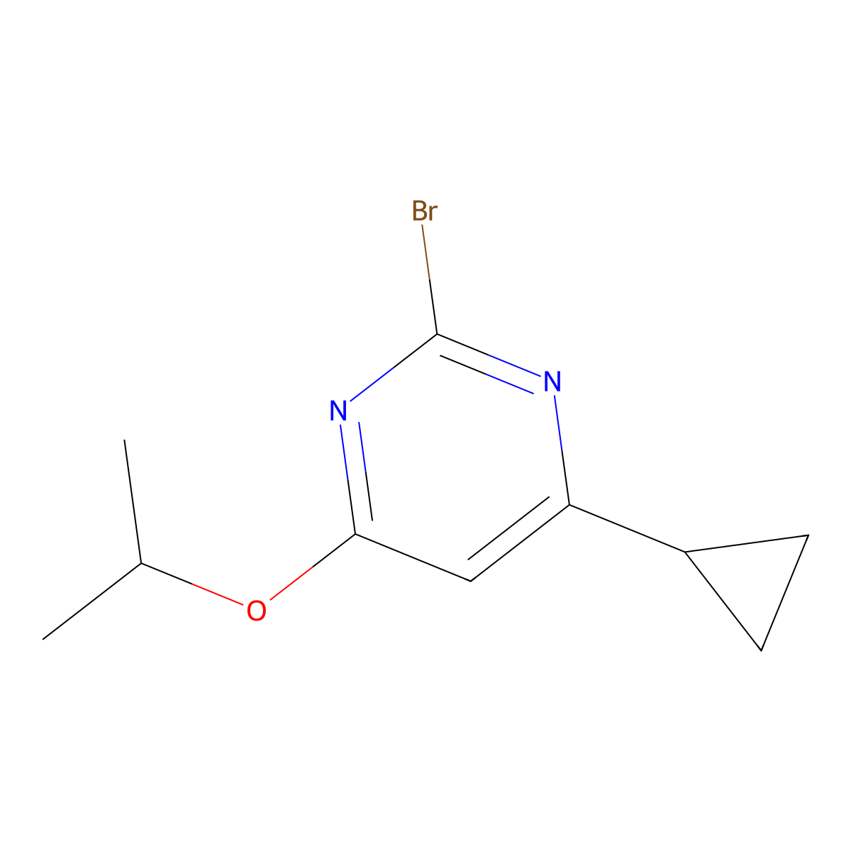 2-Bromo-4-(iso-propoxy)-6-cyclopropylpyrimidine molecular structure, CAS 1412955-61-3