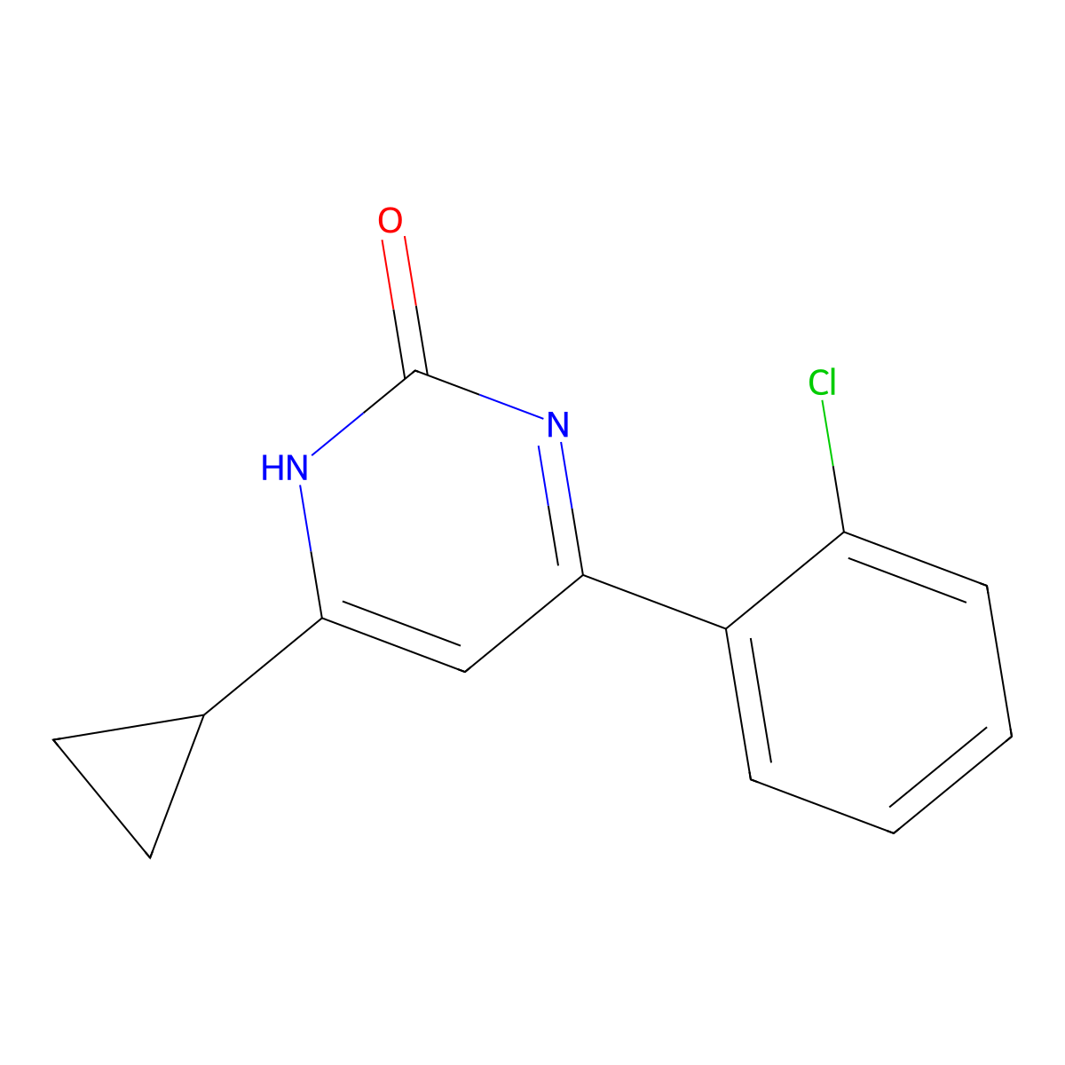 2-Hydroxy-4-(2-chlorophenyl)-6-cyclopropylpyrimidine molecular structure, CAS 1412955-64-6