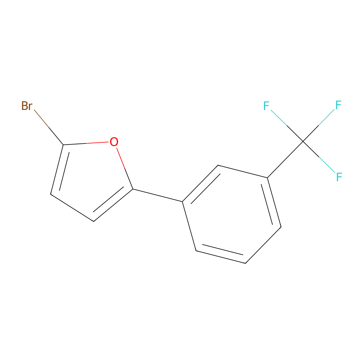 2-Bromo-5-(3-trifluoromethylphenyl)furan molecular structure, CAS 1412955-76-0