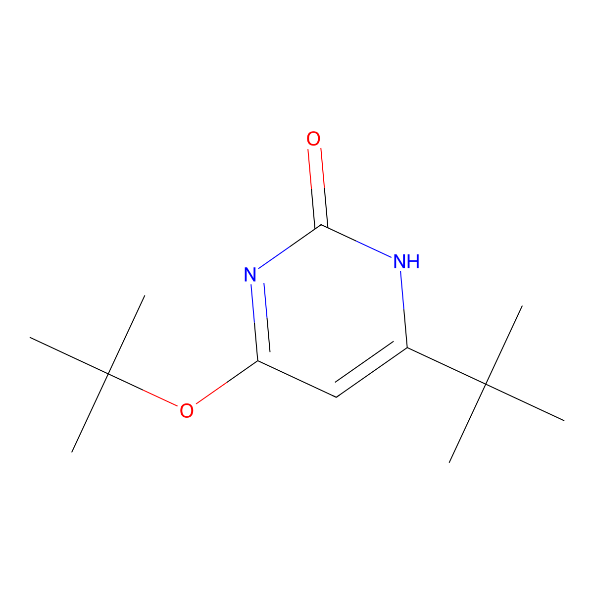 2-Hydroxy-4-(tert-butoxy)-6-(tert-butyl)pyrimidine molecular structure, CAS 1412955-94-2