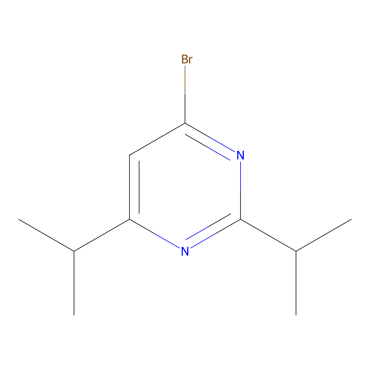 4-Bromo-2,6-di(iso-propyl)pyrimidine molecular structure, CAS 1412955-96-4