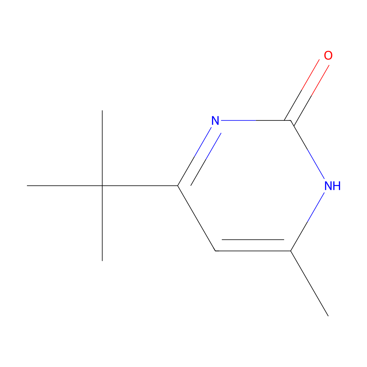 2-Hyroxy-4-(tert-butyl)-6-methylpyrimidine molecular structure, CAS 1412956-02-5
