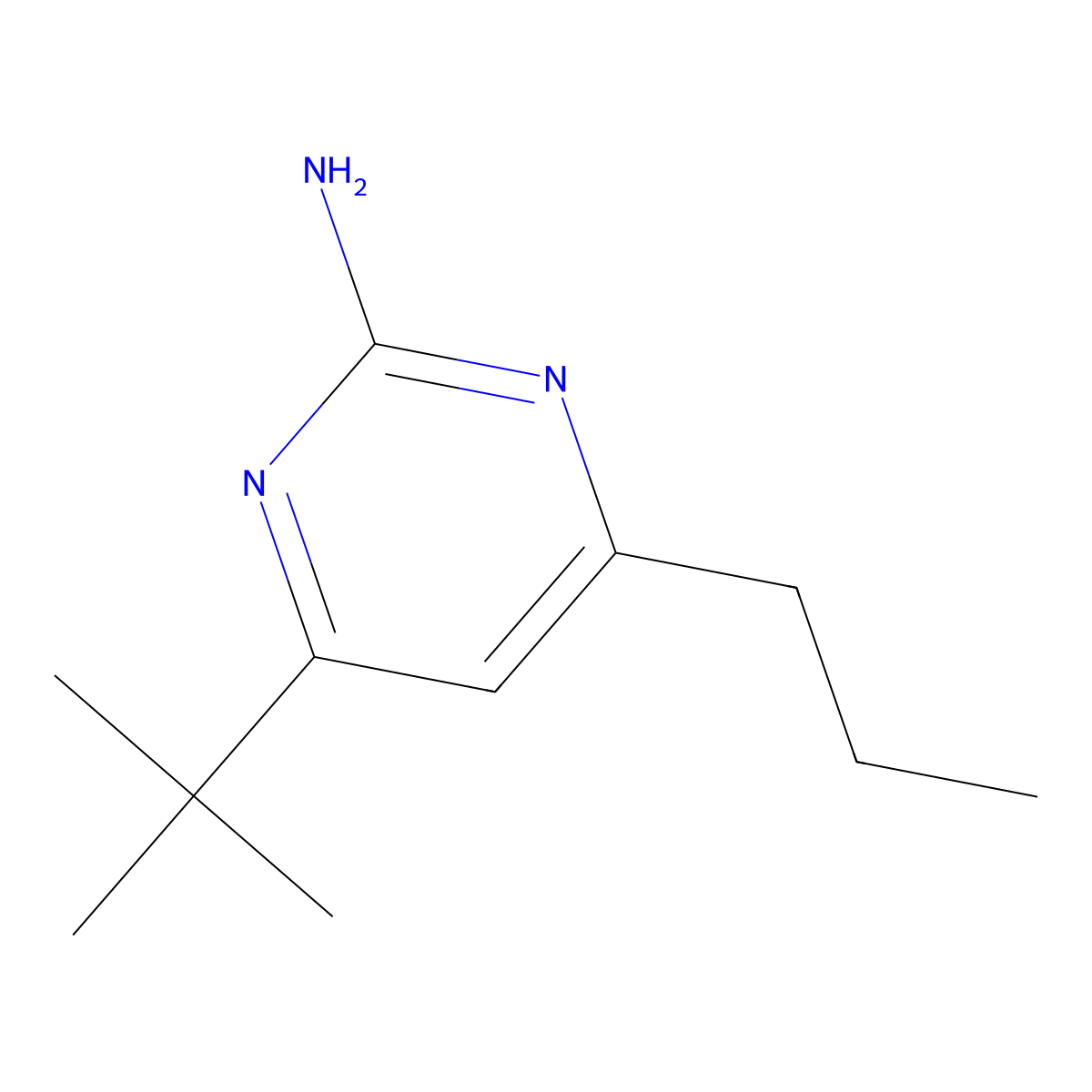 2-Amino-4-(n-propyl)-6-(tert-butyl)pyrimidine molecular structure, CAS 1412956-22-9