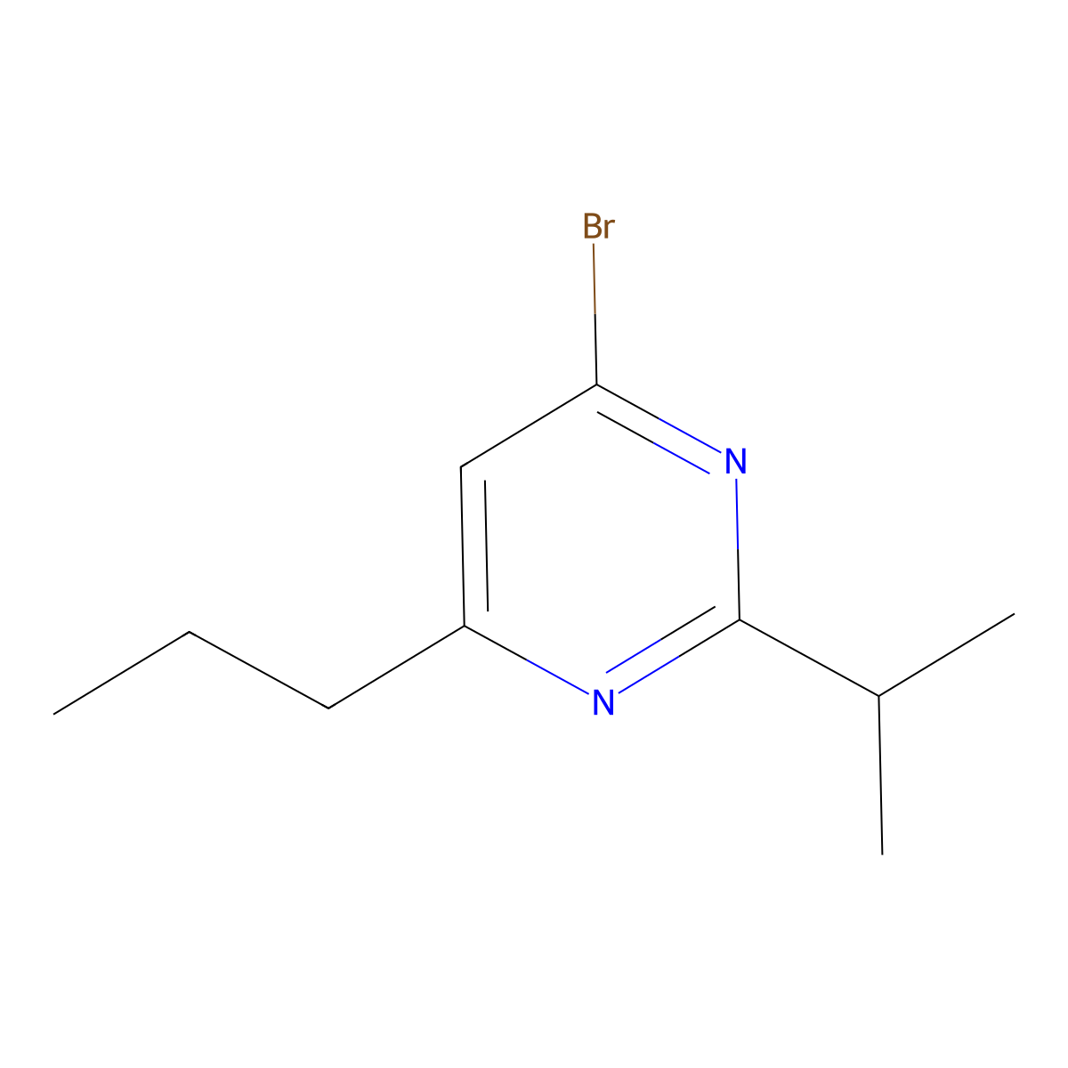 4-Bromo-2-(propan-2-yl)-6-(n-propyl)pyrimidine molecular structure, CAS 1412956-35-4