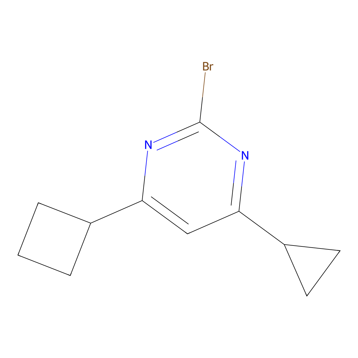 2-Bromo-4-(cyclobutyl)-6-cyclopropylpyrimidine molecular structure, CAS 1412956-44-5
