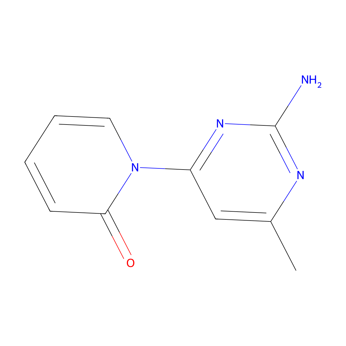 2-Amino-4-(1H-pyridin-2-one)-6-methylpyrimidine molecular structure, CAS 1412956-56-9