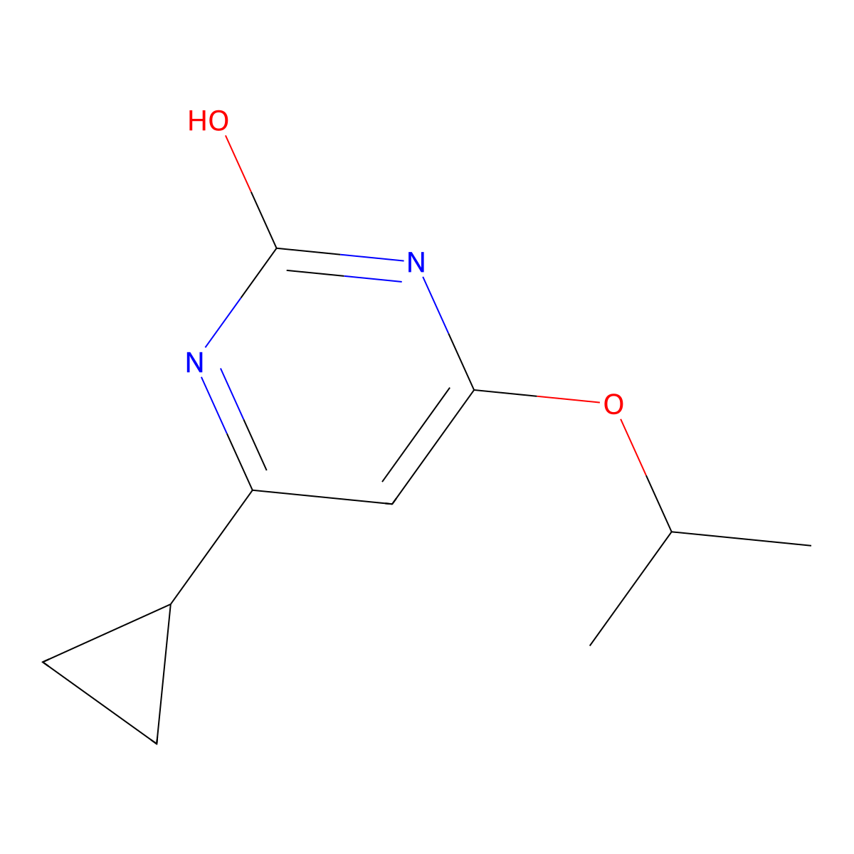 2-Hydroxy-4-(iso-propoxy)-6-cyclopropylpyrimidine molecular structure, CAS 1412956-57-0