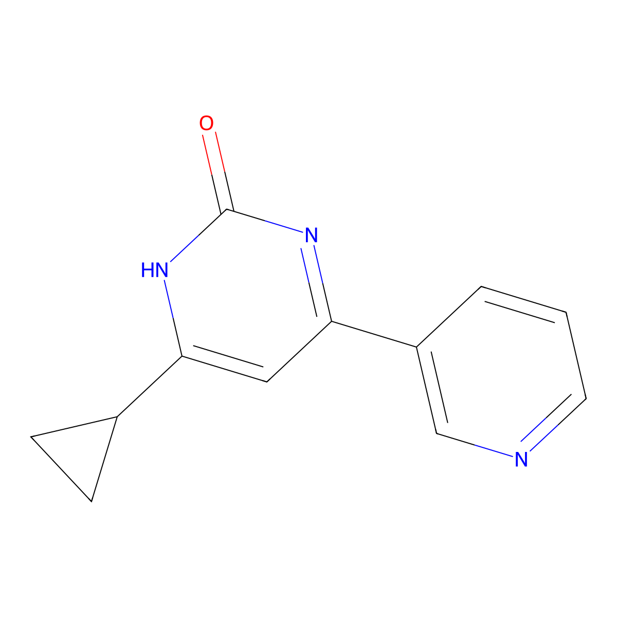 2-Hydroxy-4-(pyridin-3-yl)-6-cyclopropylpyrimidine molecular structure, CAS 1412956-59-2