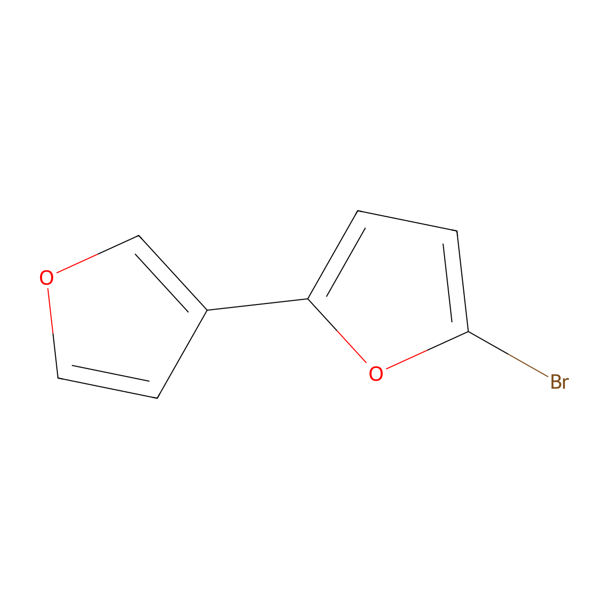 2-Bromo-5-(3-furyl)furan molecular structure, CAS 1412956-60-5
