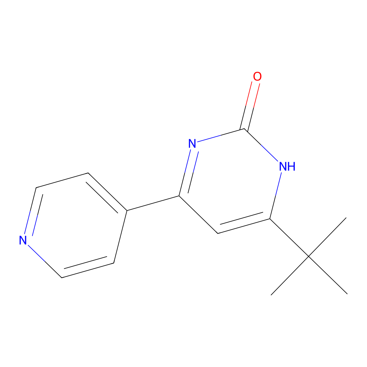 2-Hydroxy-4-(pyridin-4-yl)-6-(tert-butyl)pyrimidine molecular structure, CAS 1412956-63-8