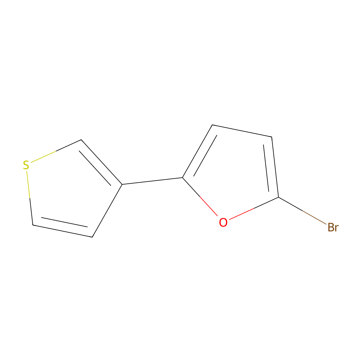 2-Bromo-5-(3-thienyl)furan molecular structure, CAS 1412956-79-6