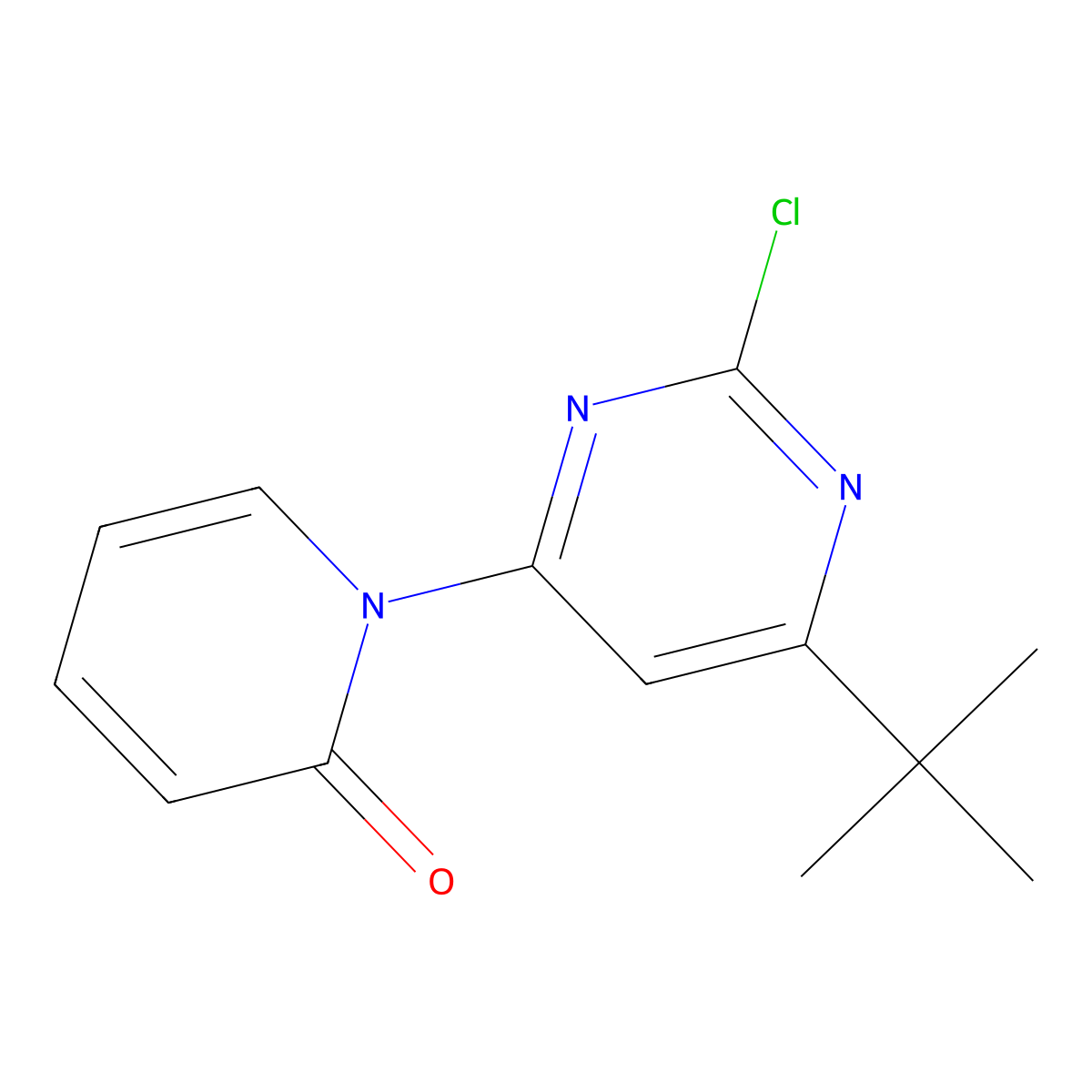 2-chloro-4-(1H-pyridin-2-one)-6-(tert-butyl)pyrimidine molecular structure, CAS 1412956-82-1