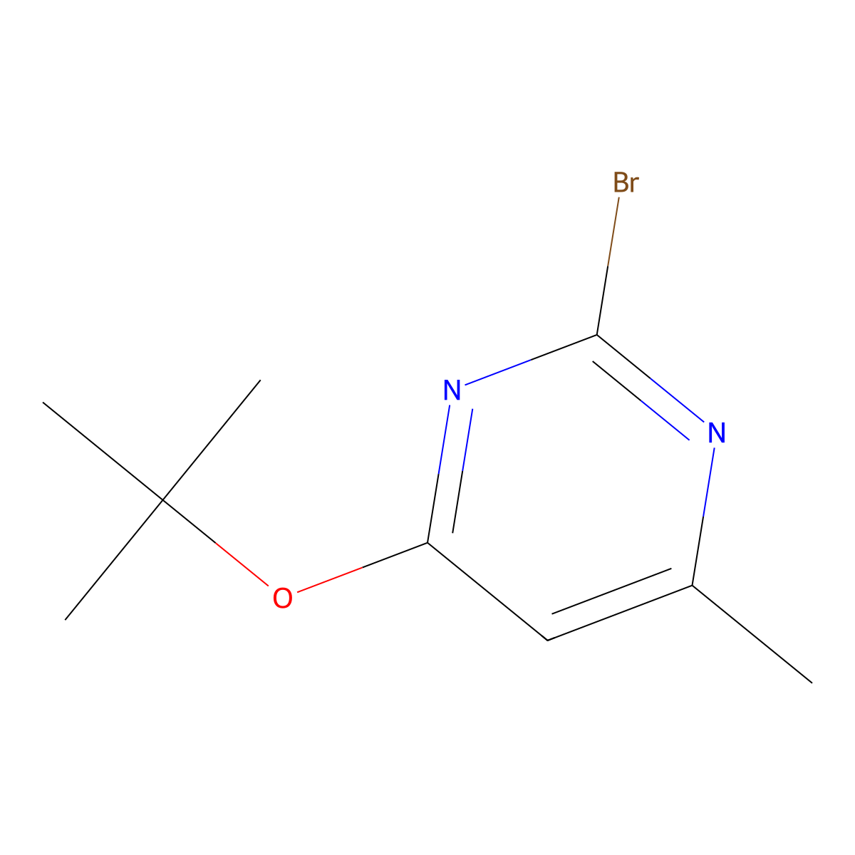 2-Bromo-4-(tert-butoxy)-6-methylpyrimidine molecular structure, CAS 1412956-85-4