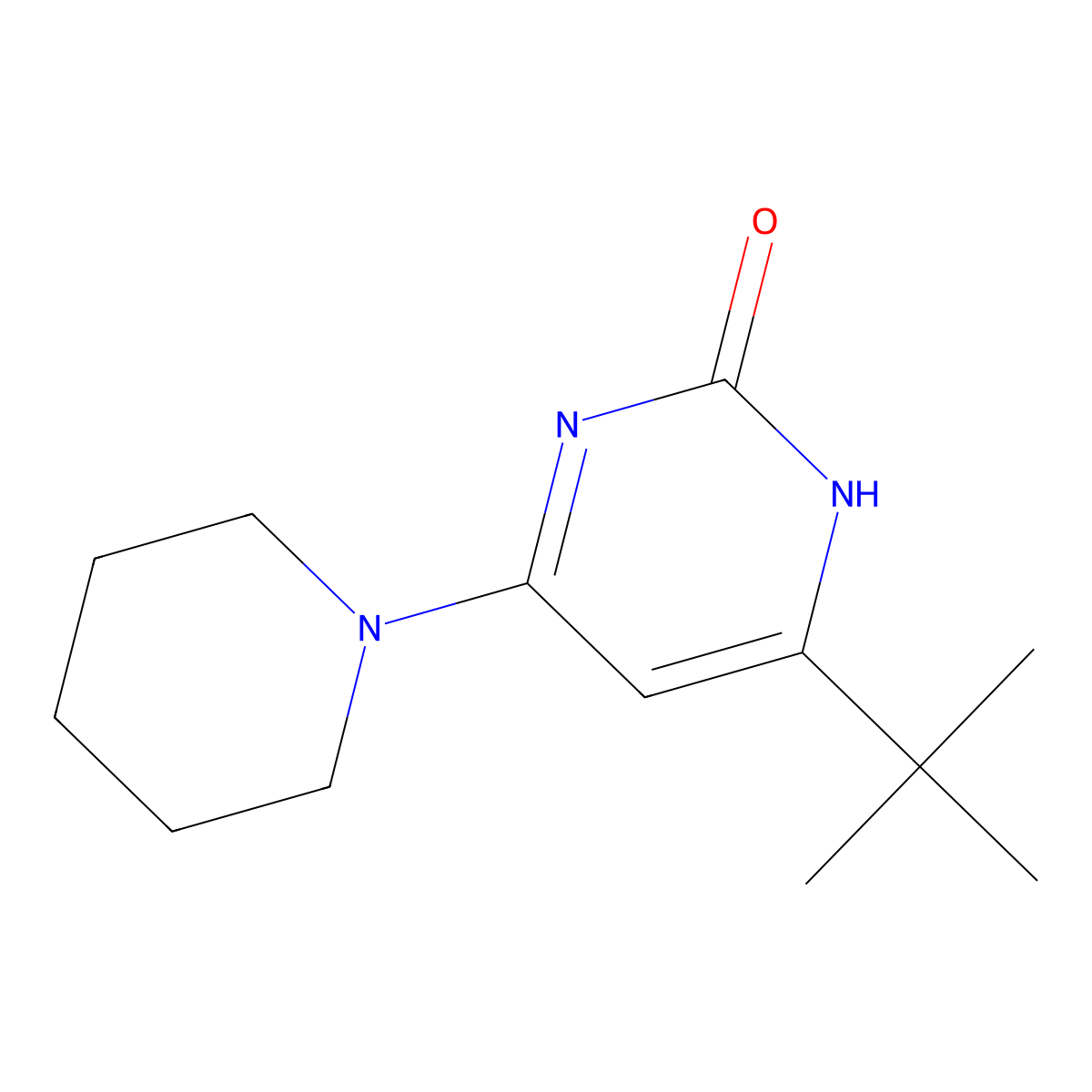2-Hydroxy-4-(piperidin-1-yl)-6-(tert-butyl)pyrimidine molecular structure, CAS 1412956-86-5