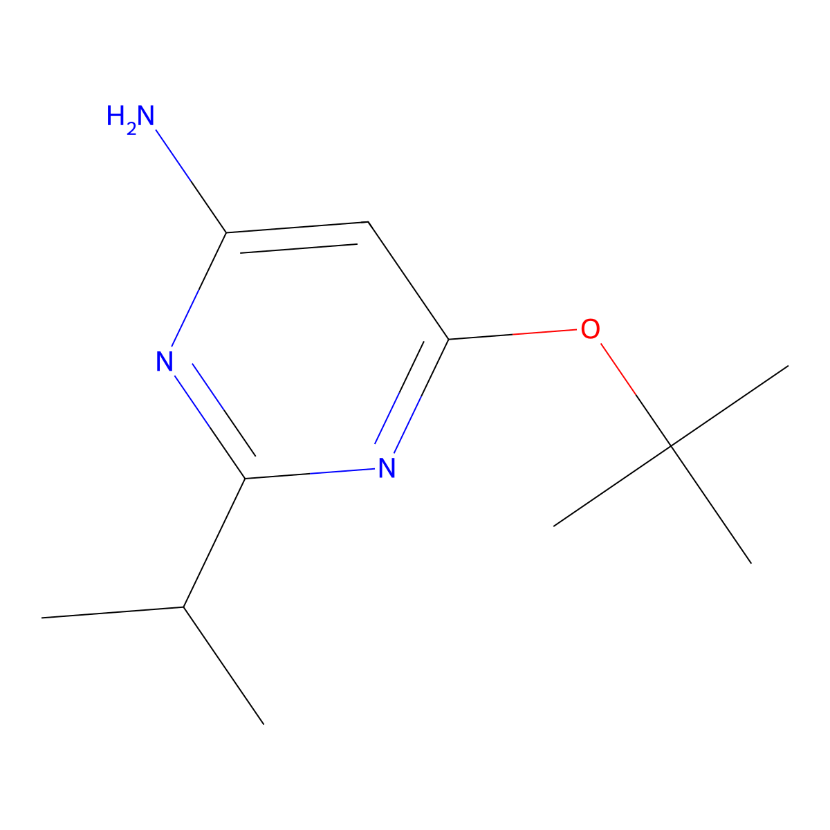 4-Amino-2-(iso-propyl)-6-(tert-butoxy)pyrimidine molecular structure, CAS 1412956-90-1