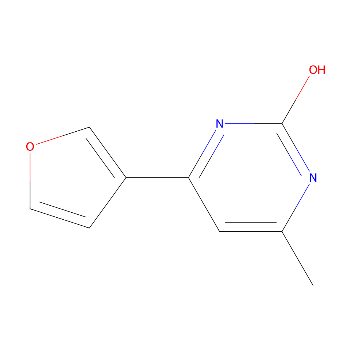 2-Hydroxy-4-(3-furyl)-6-methylpyrimidine molecular structure, CAS 1412956-91-2