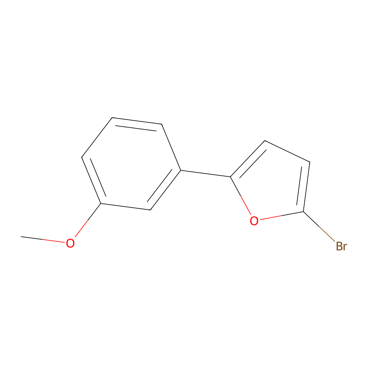 2-Bromo-5-(3-methoxyphenyl)furan molecular structure, CAS 1412956-92-3