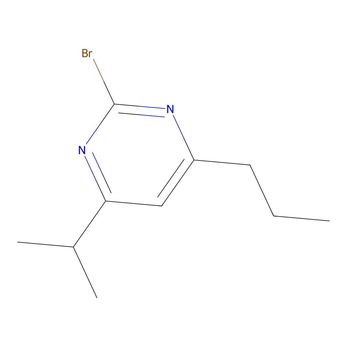 2-Bromo-4-(n-propyl)-6-(iso-propyl)pyrimidine molecular structure, CAS 1412956-96-7