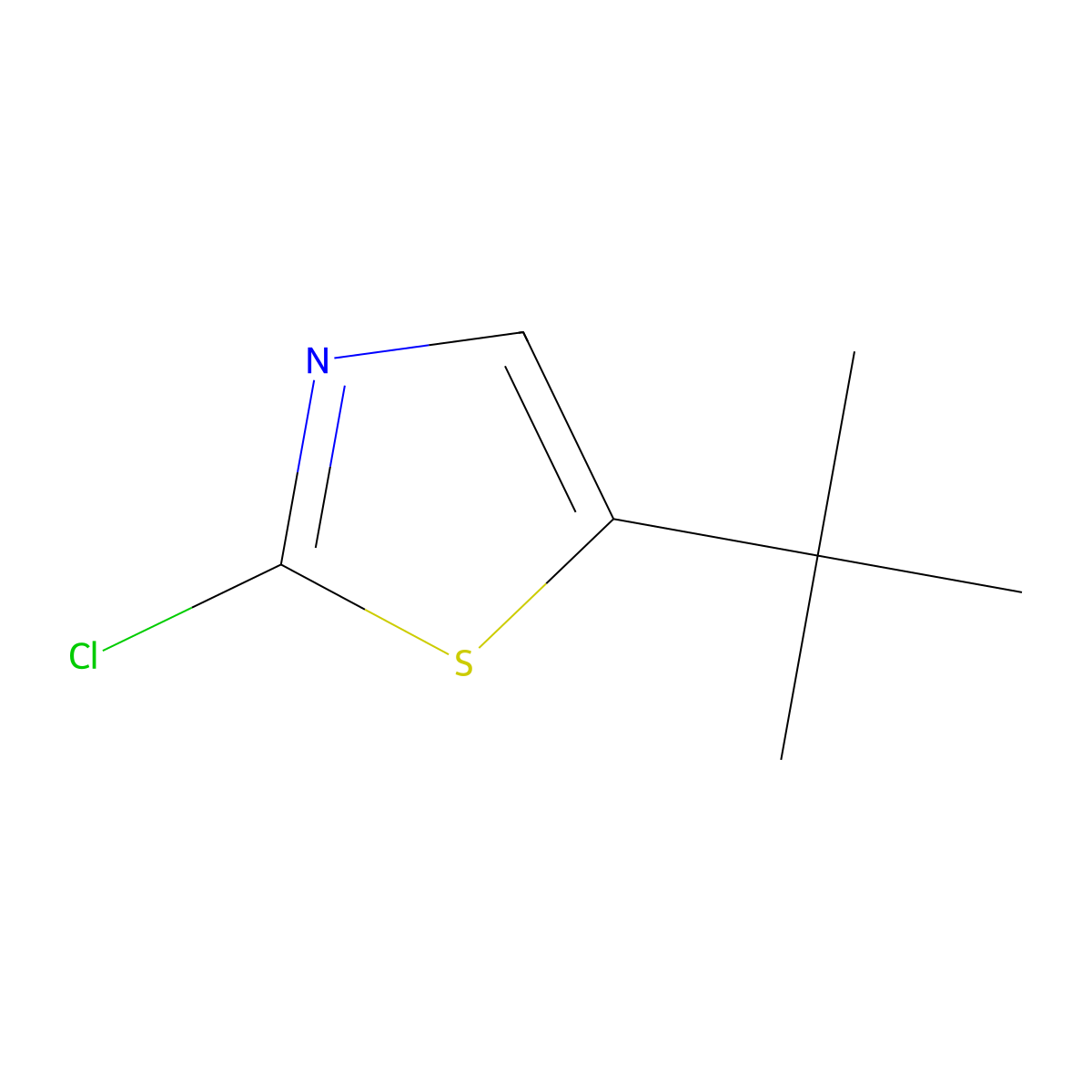 2-Chloro-5-(tert-butyl)thiazole molecular structure, CAS 1412957-11-9