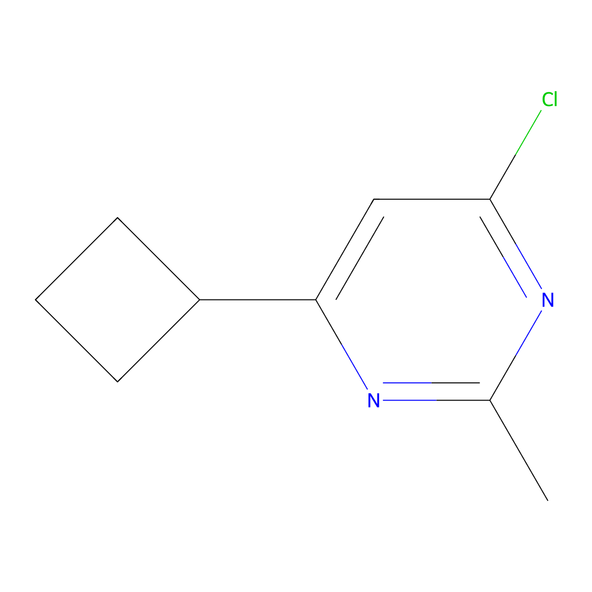 4-Chloro-6-cyclobutyl-2-methylpyrimidine molecular structure, CAS 1412957-31-3