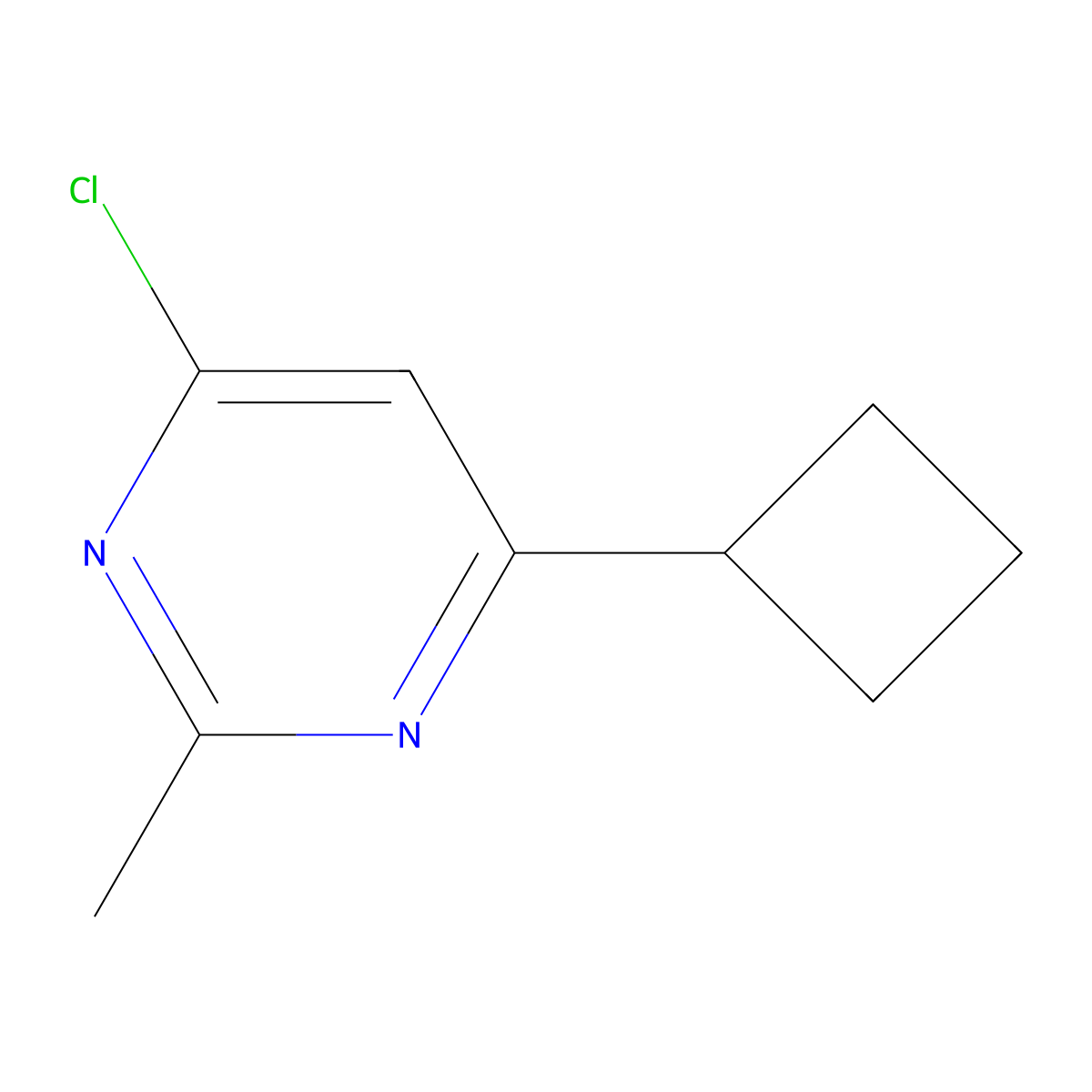 4-Chloro-6-cyclobutyl-2-methylpyrimidine molecular structure, CAS 1412957-31-3