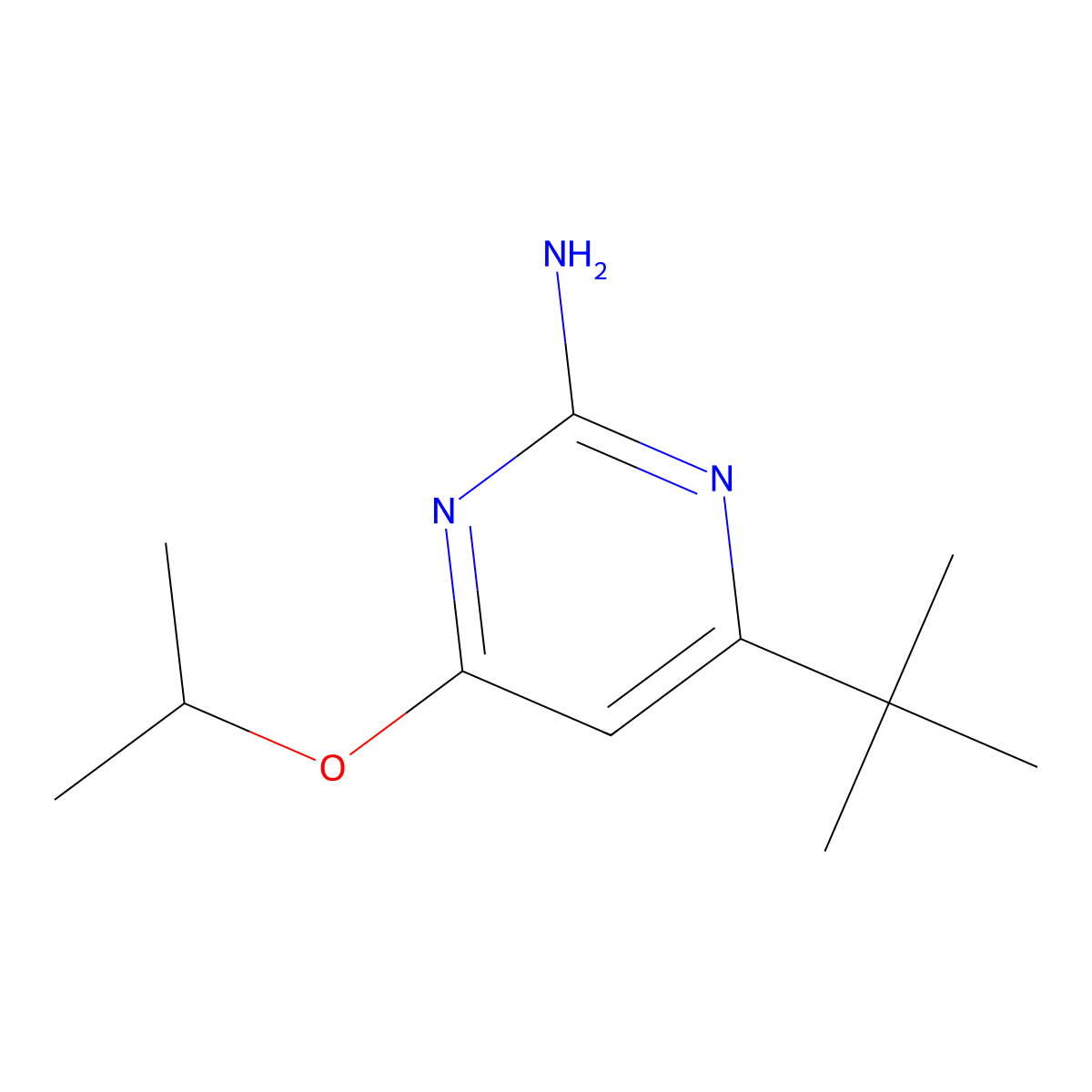 2-Amino-4-(iso-propoxy)-6-(tert-butyl)pyrimidine molecular structure, CAS 1412957-36-8