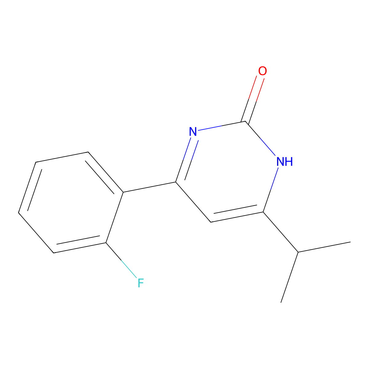 2-Hydroxy-4-(2-fluorophenyl)-6-(iso-propyl)pyrimidine molecular structure, CAS 1412957-43-7