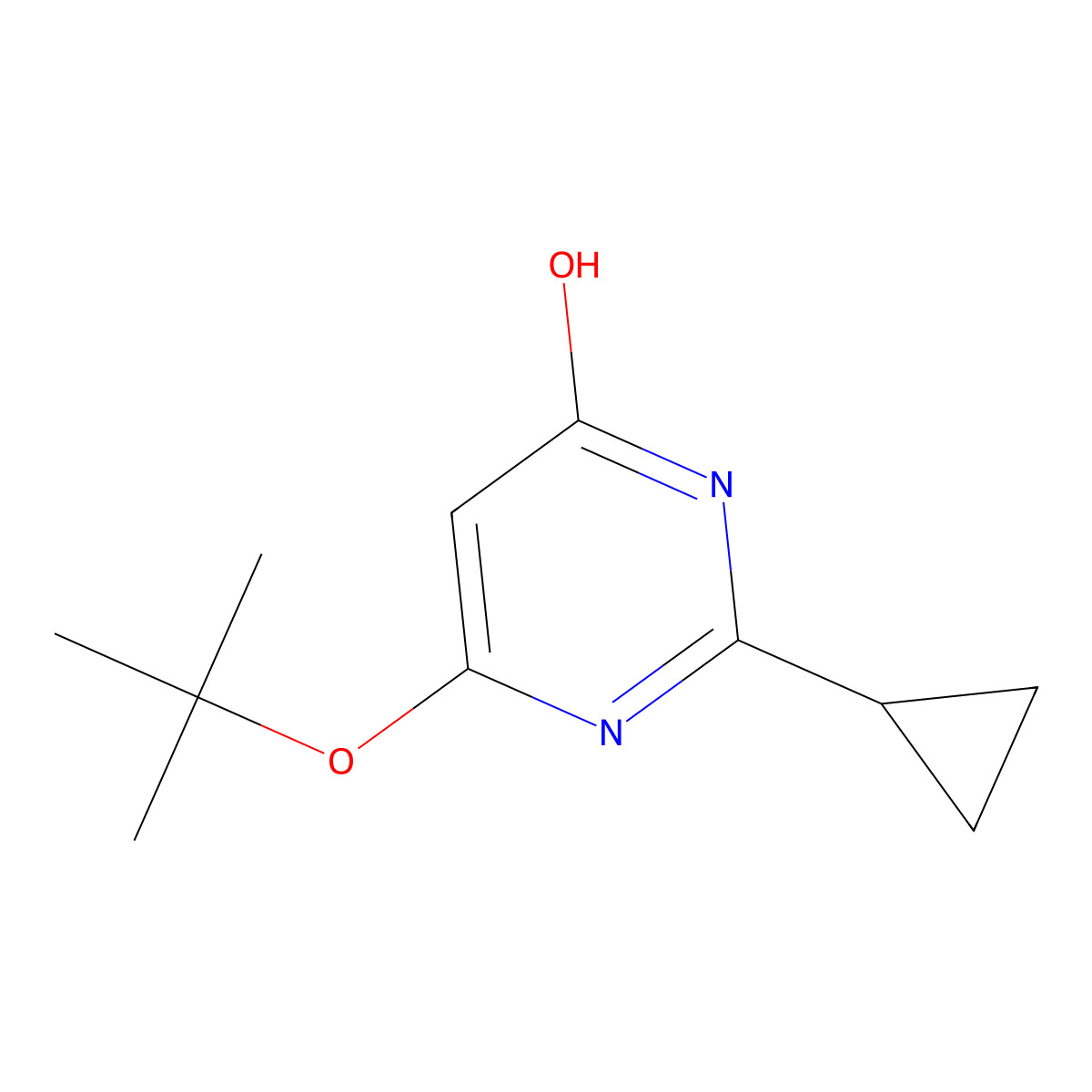 4-Hydroxy-2-cyclopropyl-6-(tert-butoxy)pyrimidine molecular structure, CAS 1412957-67-5