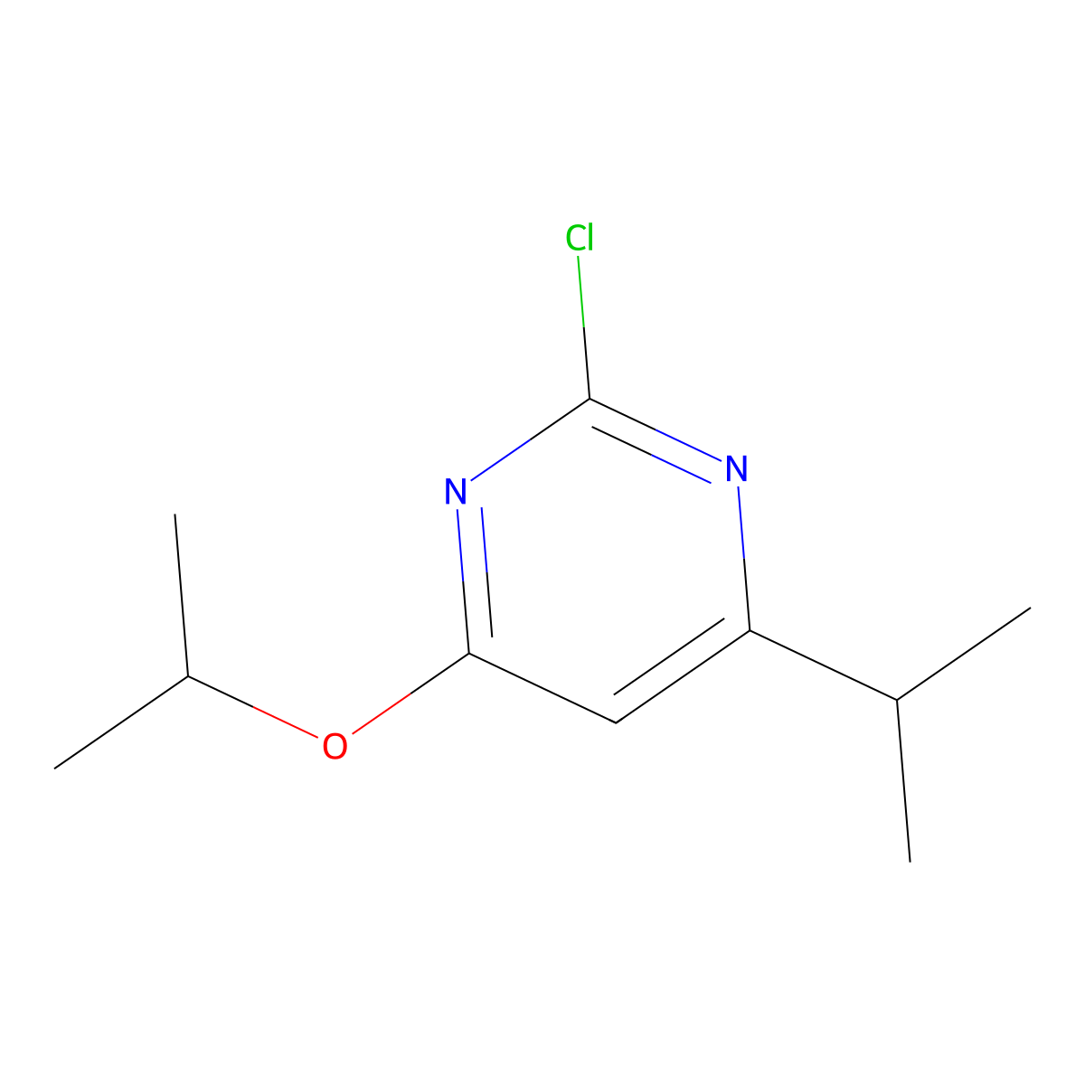2-Chloro-4-(iso-propoxy)-6-(iso-propyl)pyrimidine molecular structure, CAS 1412957-68-6