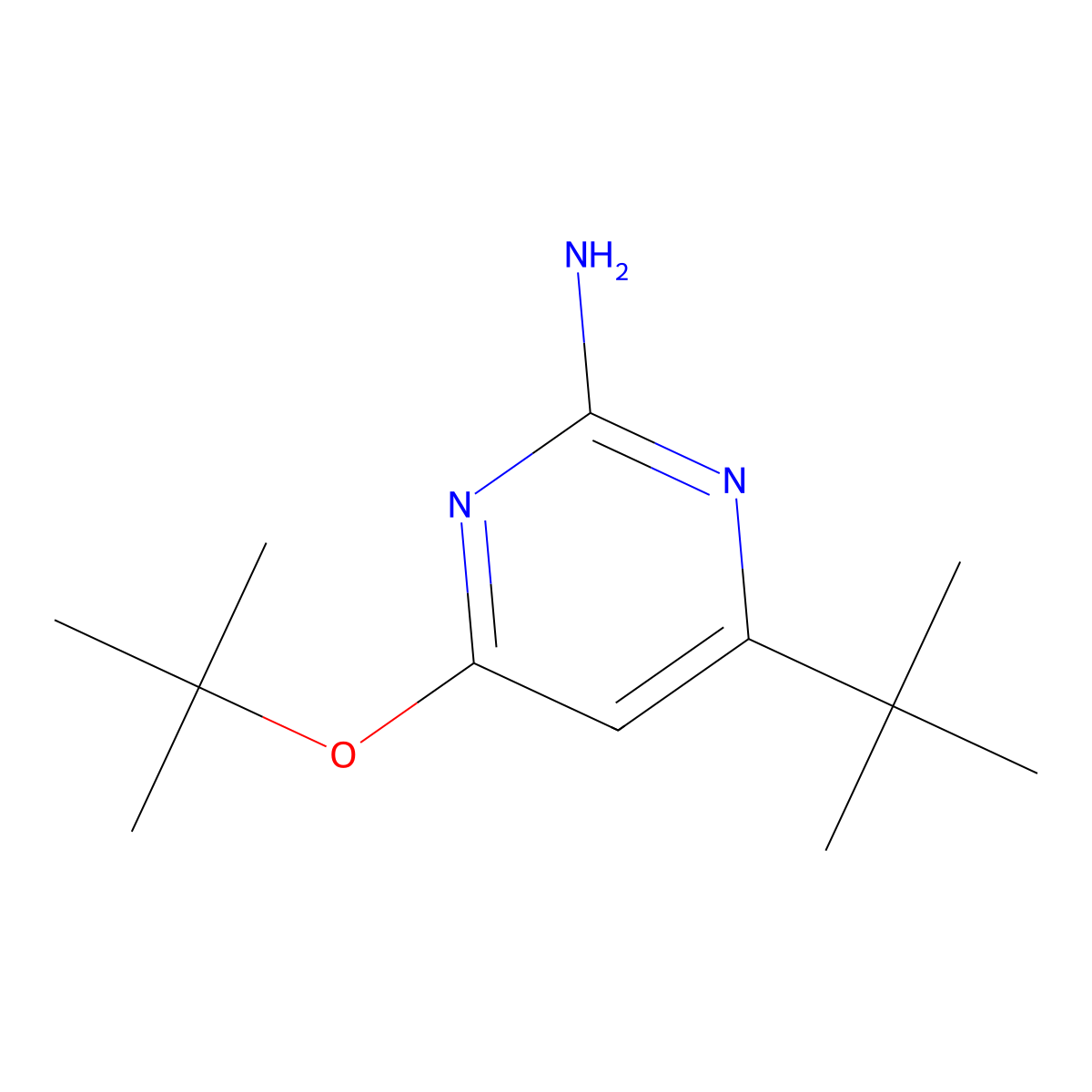 2-Amino-4-(tert-butoxy)-6-(tert-butyl)pyrimidine molecular structure, CAS 1412957-74-4