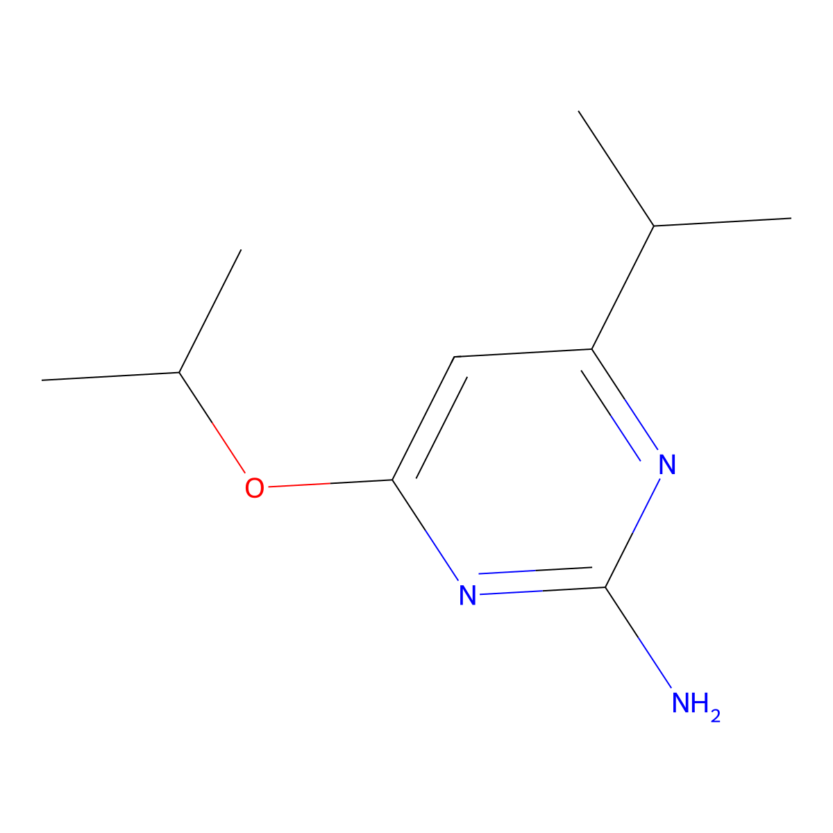 2-Amino-4-(iso-propoxy)-6-(iso-propyl)pyrimidine molecular structure, CAS 1412957-77-7