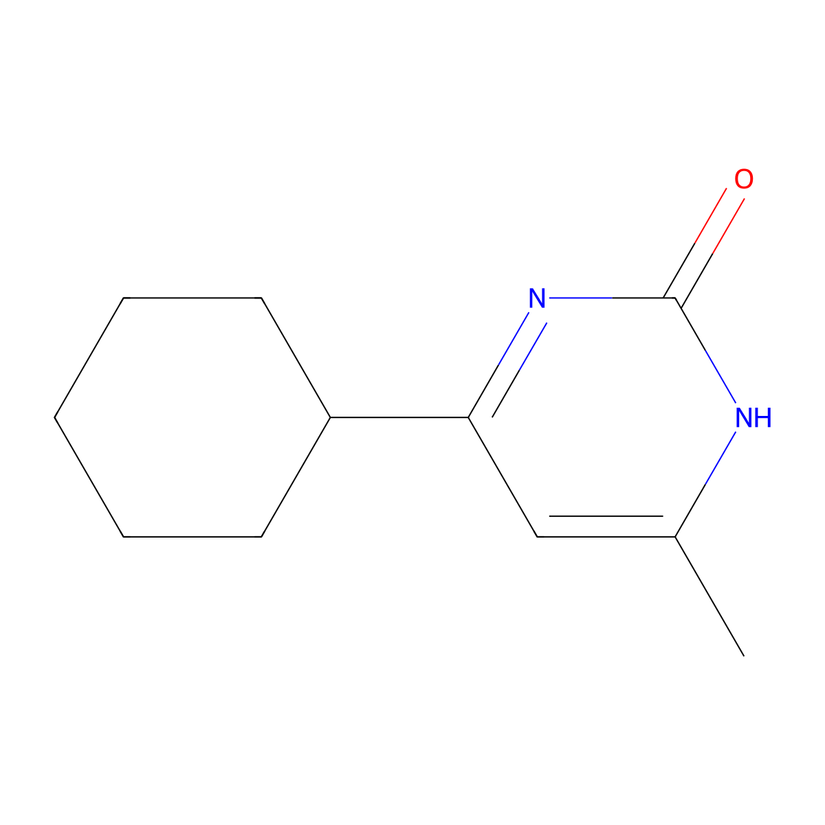 2-Hydroxy-4-cyclohexyl-6-methylpyrimidine molecular structure, CAS 1412958-07-6