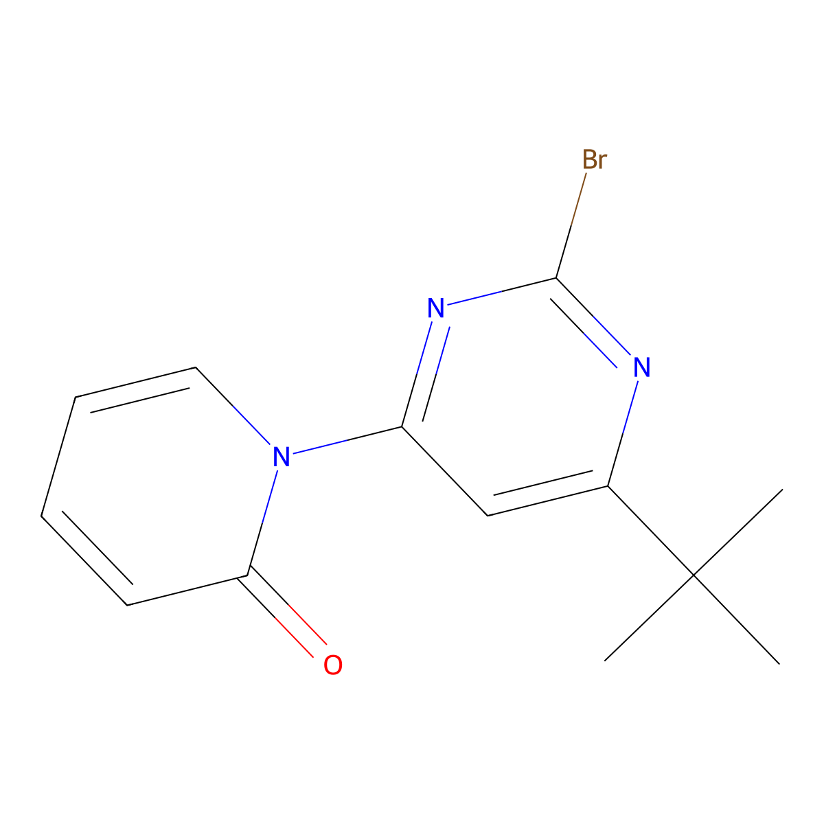 2-Bromo-4-(1H-pyridin-2-one)-6-(tert-butyl)pyrimidine molecular structure, CAS 1412958-18-9