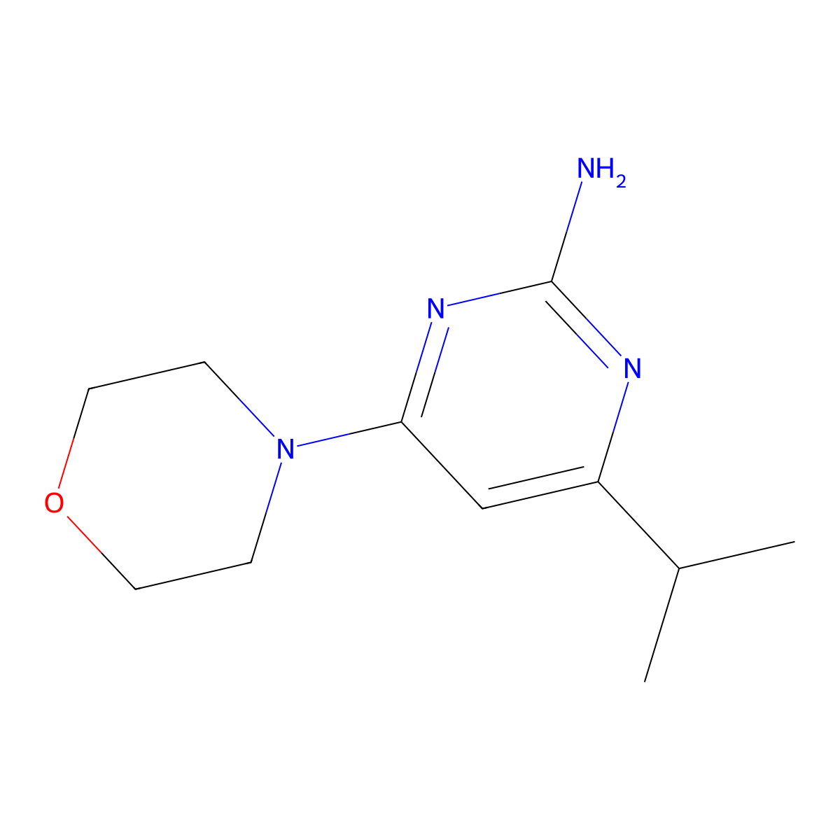 2-Amino-4-morpholino-6-(iso-propyl)pyrimidine molecular structure, CAS 1412958-20-3