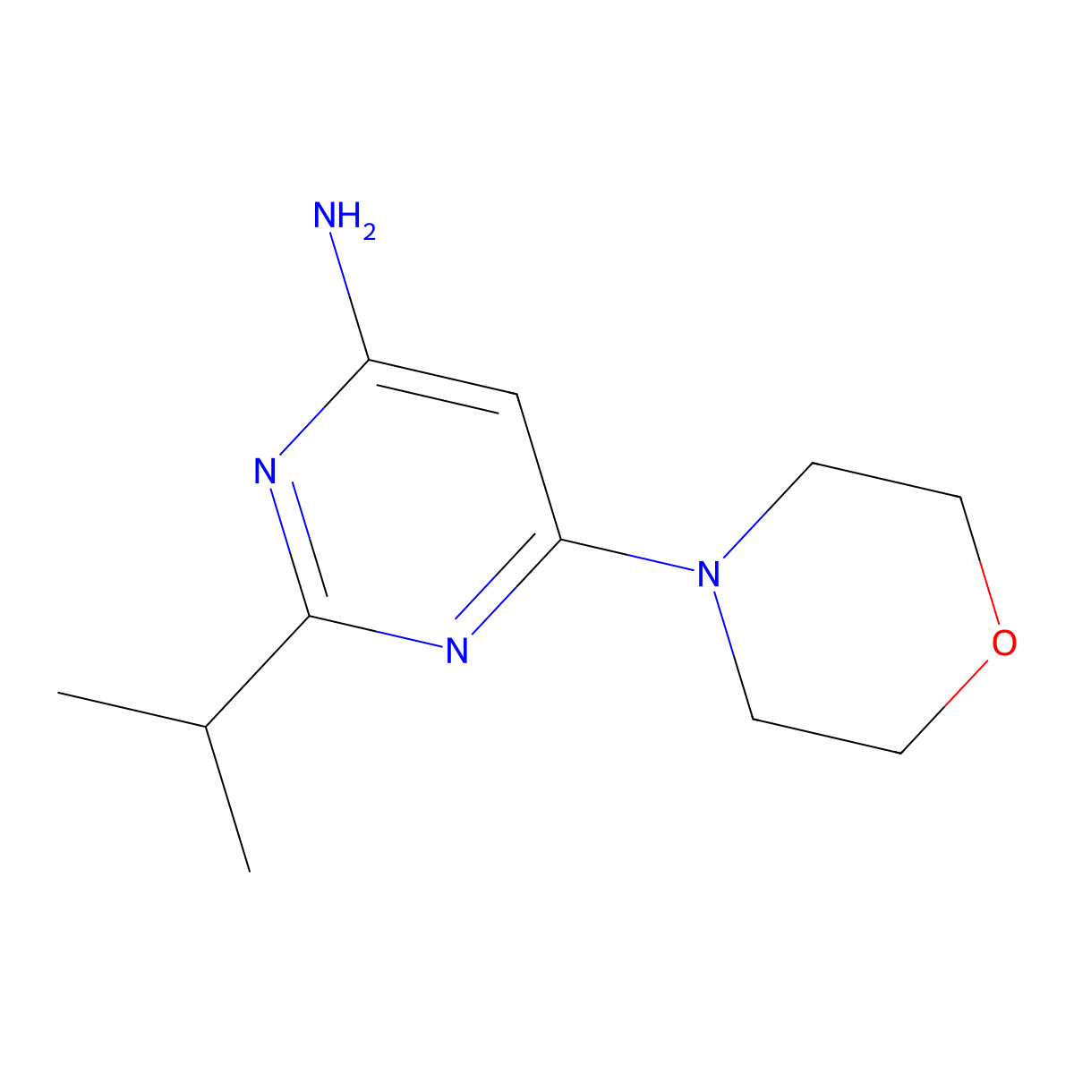 4-Amino-2-(iso-propyl)-6-morpholinopyrimidine molecular structure, CAS 1412958-26-9