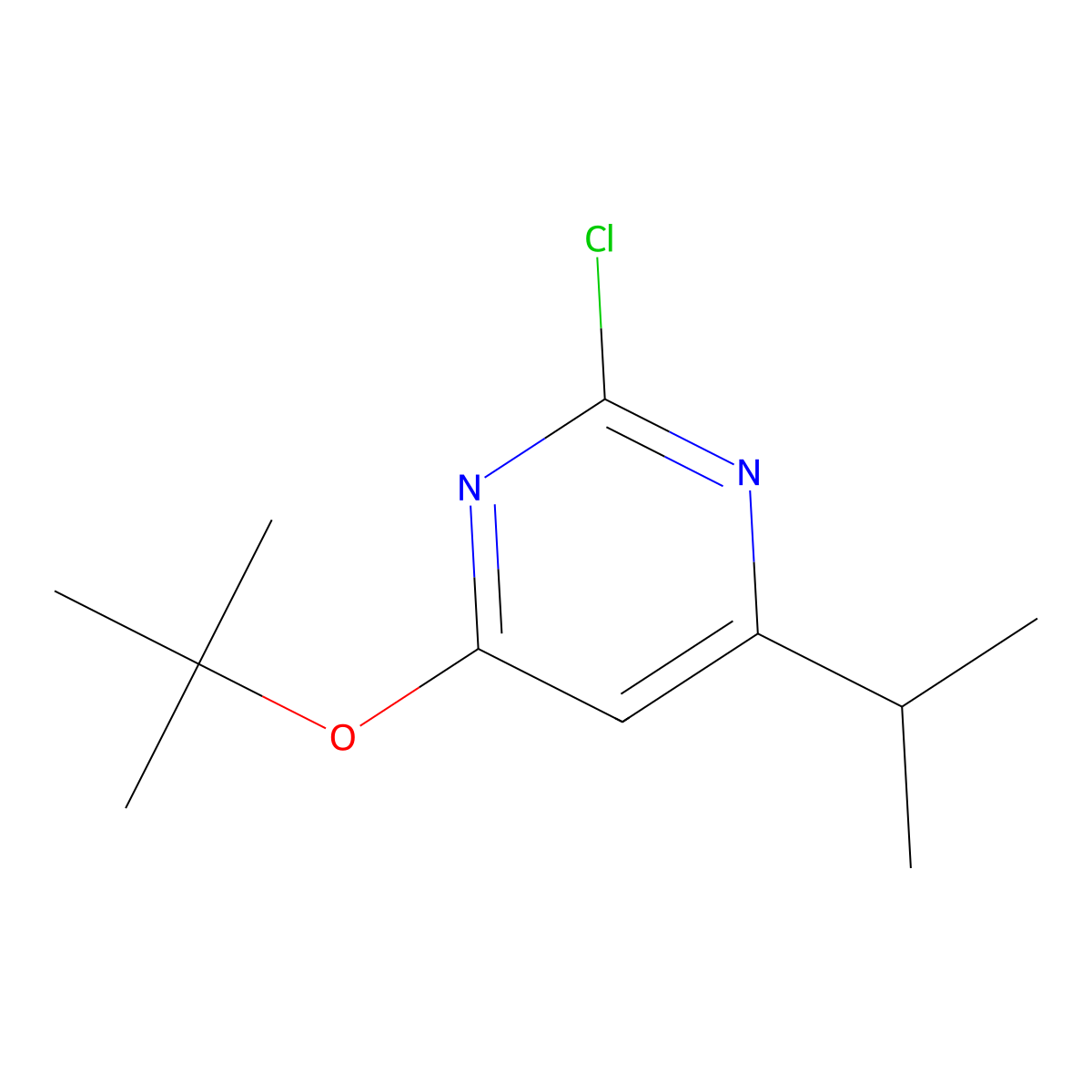 2-Chloro-4-(tert-butoxy)-6-(iso-propyl)pyrimidine molecular structure, CAS 1412958-33-8
