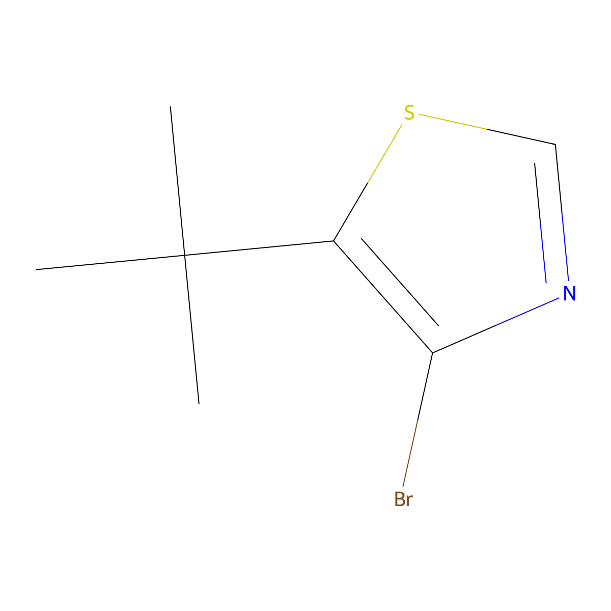 4-Bromo-5-(tert-Butyl)thiazole molecular structure, CAS 1412958-40-7