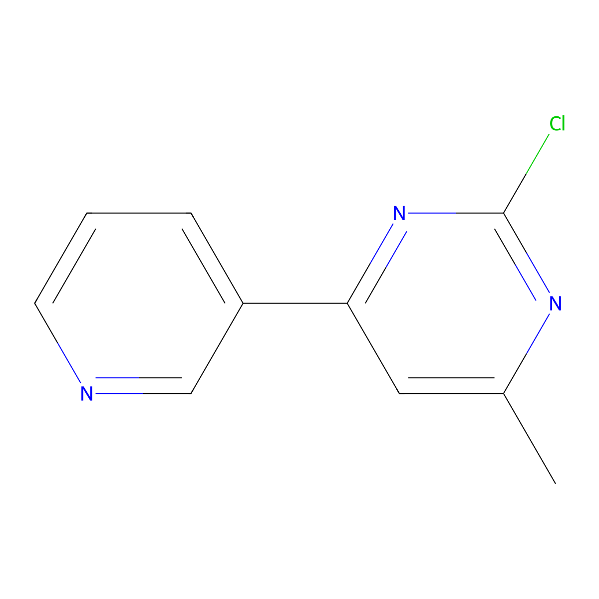 2-Chloro-4-(pyridin-3-yl)-6-methylpyrimidine molecular structure, CAS 1412958-48-5