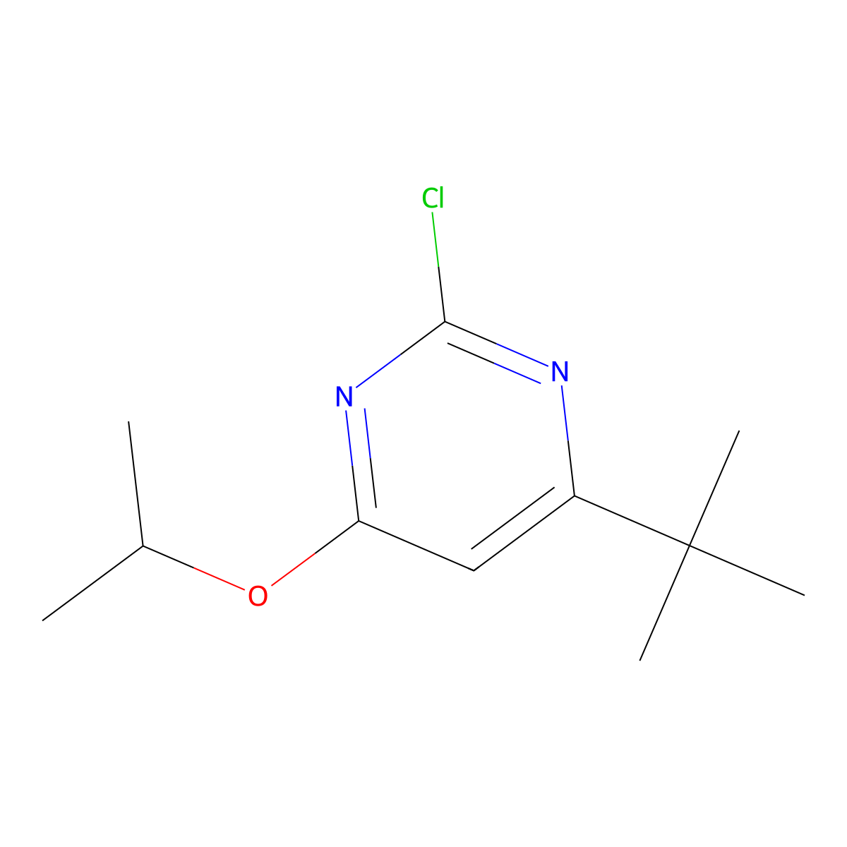 2-Chloro-4-(iso-propoxy)-6-(tert-butyl)pyrimidine molecular structure, CAS 1412958-51-0