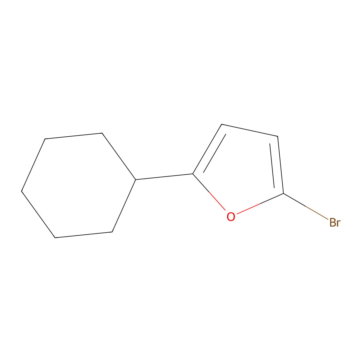 2-Bromo-5-(cyclohexyl)furan molecular structure, CAS 1412958-55-4