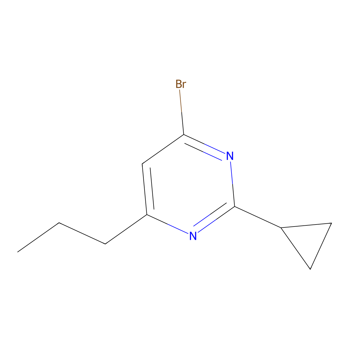 4-Bromo-2-cyclopropyl-6-propylpyrimidine molecular structure, CAS 1412958-67-8
