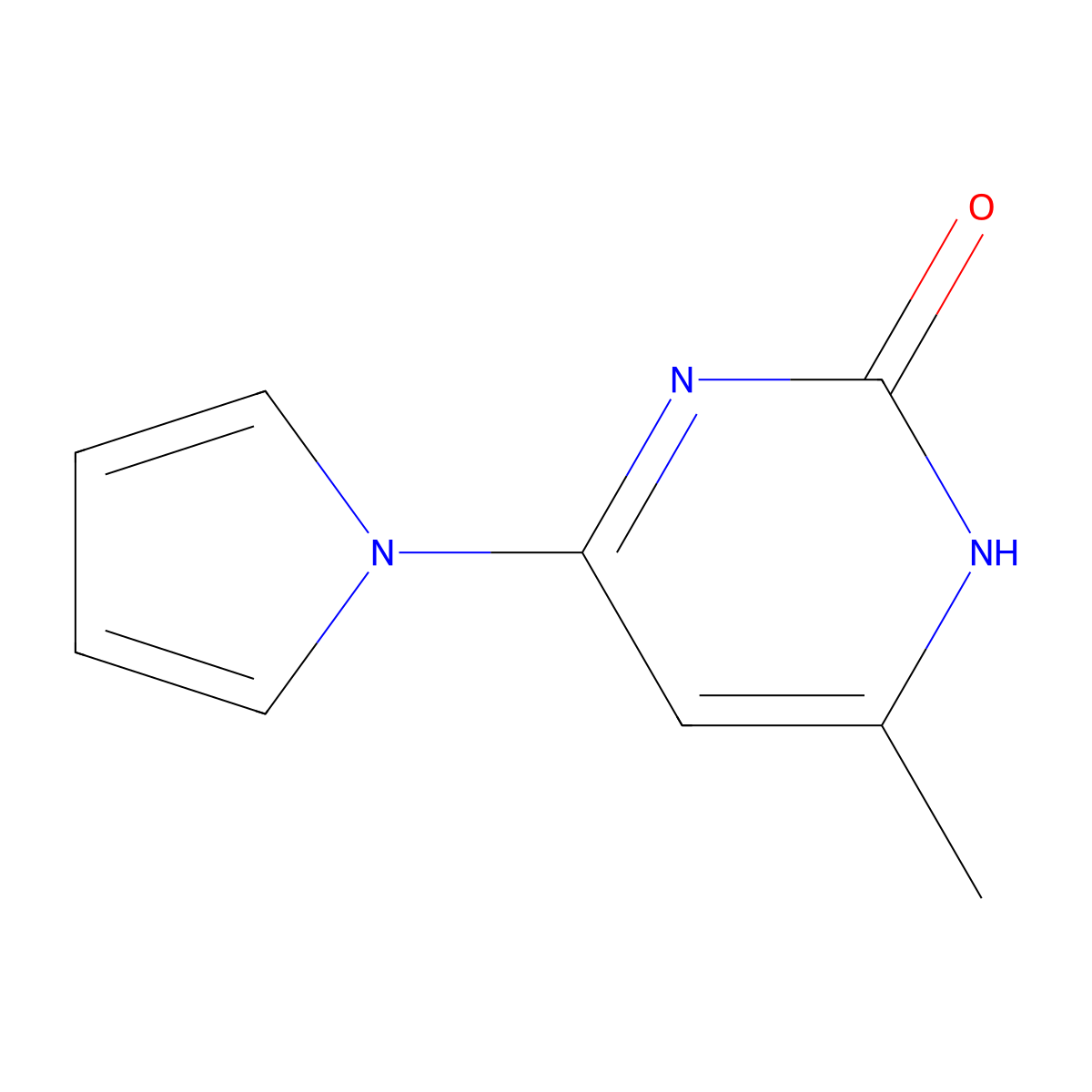 2-Hydroxy-4-(1H-pyrrol-1-yl)-6-methylpyrimidine molecular structure, CAS 1412958-71-4