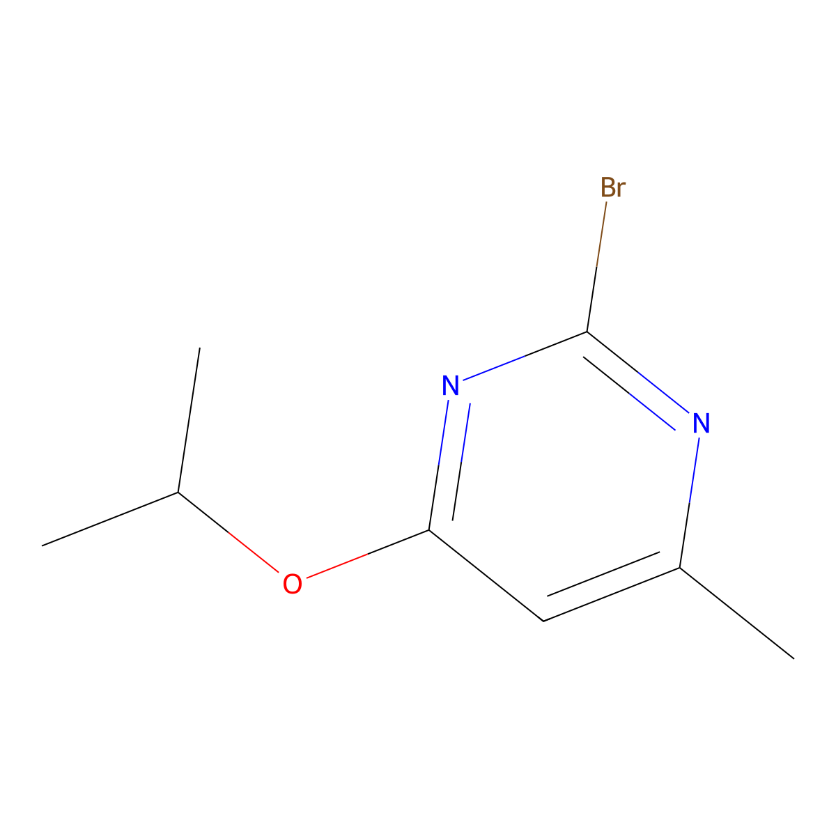 2-Bromo-4-(iso-propoxy)-6-methylpyrimidine molecular structure, CAS 1412958-78-1