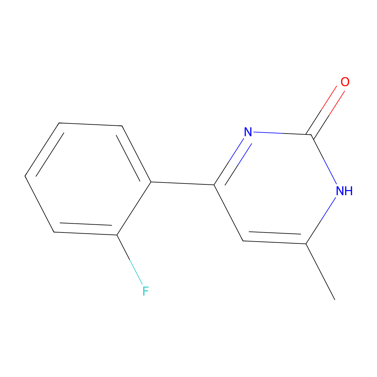 2-Hydroxy-4-(2-fluorophenyl)-6-methylpyrimidine molecular structure, CAS 1412958-79-2