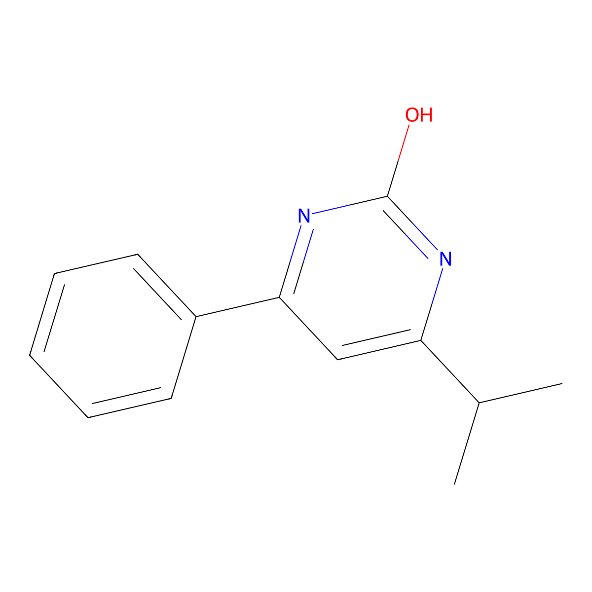 2-Hydroxy-4-phenyl-6-(iso-propyl)pyrimidine molecular structure, CAS 1412958-83-8