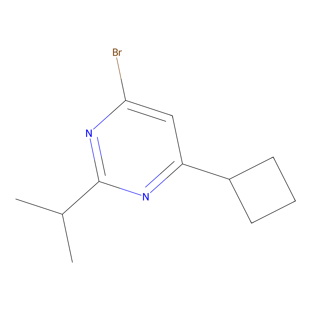 4-Bromo-6-cyclobutyl-2-(propan-2-yl)pyrimidine molecular structure, CAS 1412958-86-1