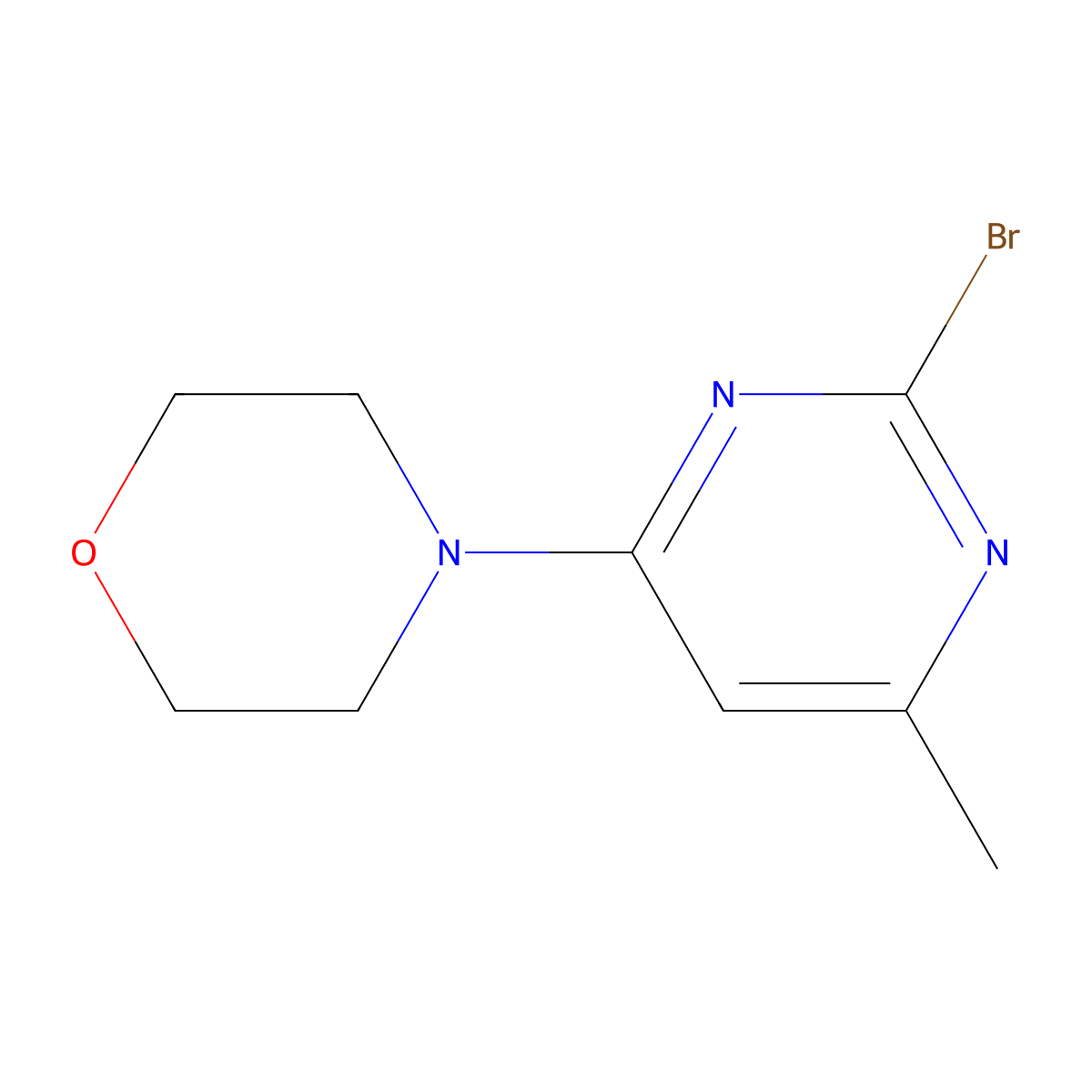 2-Bromo-4-morpholino-6-methylpyrimidine molecular structure, CAS 1412958-89-4
